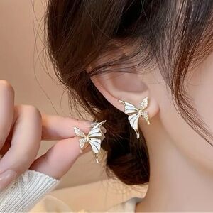 NEW women’s Fashion butterfly Earrings 925 Sterling Silver